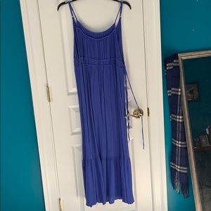 Blue, strappy, maxi dress
